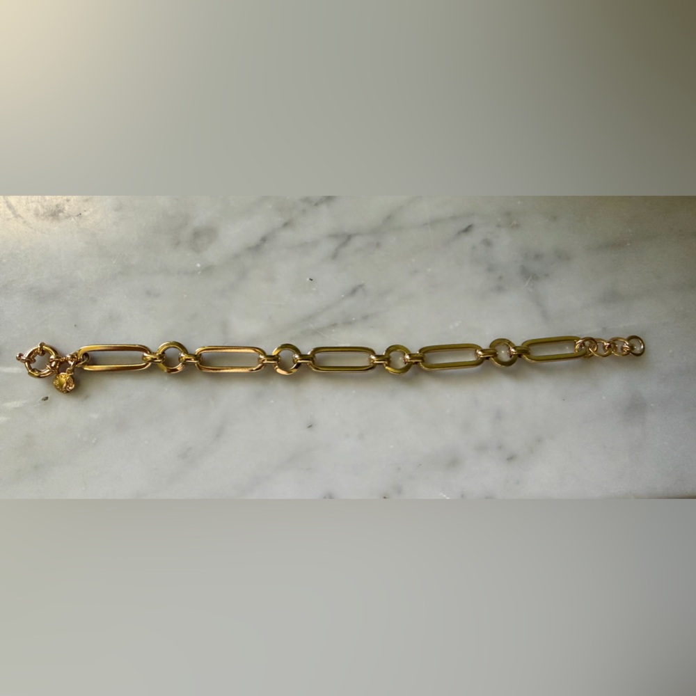 J. Crew Reversible Bracelet - gold tone and blue enamel - Picture 2 of 5